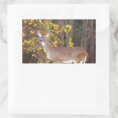 Deer voor de Gele Najaarboom Rechthoekige Sticker (Tas)
