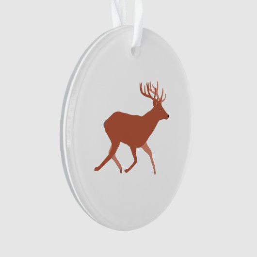 Deer Walking Festive Ornament (voorkant)