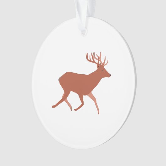 Deer Walking Festive Ornament (voorkant)