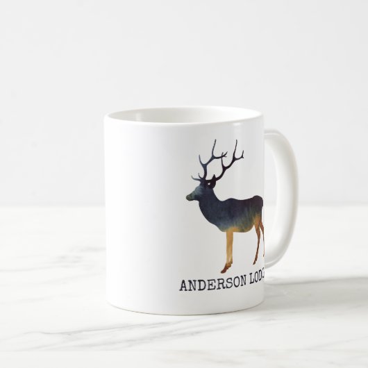 Deer, Waterverf met tekst Koffiemok (Voorkant rechts)