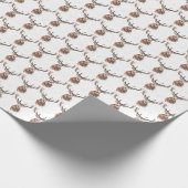 Deer waterverf Pattern Woodland Brown Cadeaupapier (Hoek)