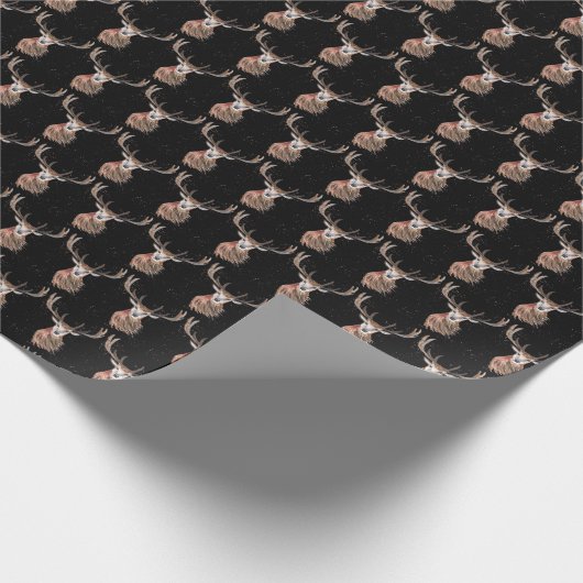 Deer waterverf Pattern Woodland Brown Cadeaupapier (Hoek)