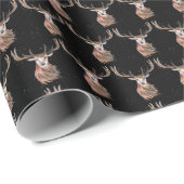 Deer waterverf Pattern Woodland Brown Cadeaupapier (Rol Hoek)