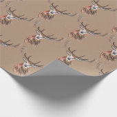 Deer waterverf Pattern Woodland Brown Cadeaupapier (Hoek)