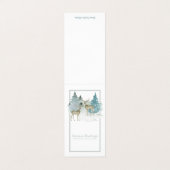 Deer Waterverf Seasons Greetings Mini Greetings Visitekaartje (Buitenkant ongevouwen)