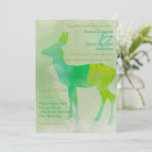 Deer Waterverf - Weddenschap Kaart (Staand voorkant)