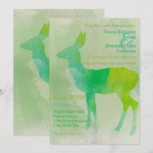 Deer Waterverf - Weddenschap Kaart (Voorkant / Achterkant)