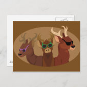 Deer Wearing Sunbril Briefkaart (Voorkant / Achterkant)
