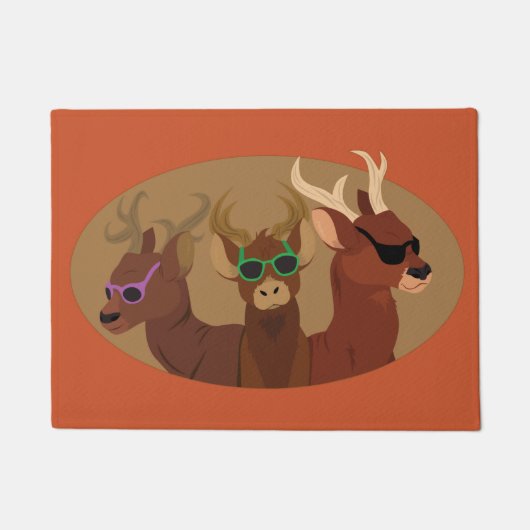 Deer Wearing Sunbril Deurmat (Voorkant)