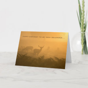 Deer Whisperer Buck Hunter Birthday Card Kaart