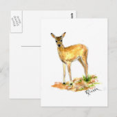 Deer Wildlife briefkaart (Voorkant / Achterkant)