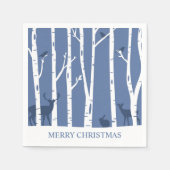 Deer Winter Forest | Kerstmis Servet (Voorkant)