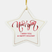 Deer Winter Forest Star Ornament (Achterkant)