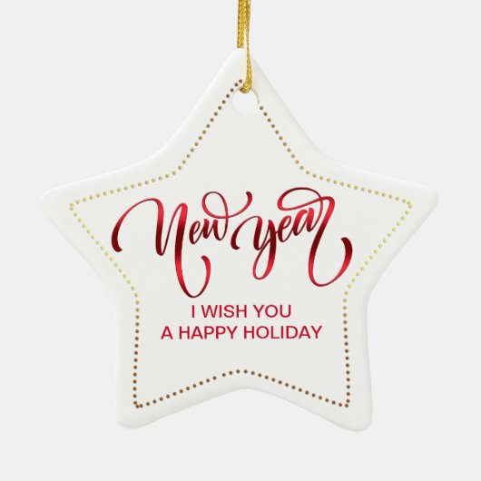 Deer Winter Forest Star Ornament (Achterkant)