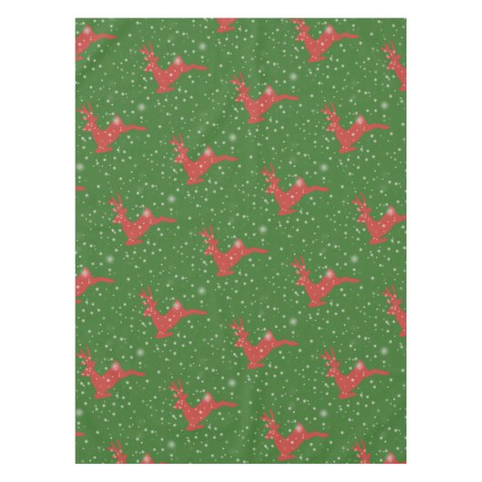 Deer Winter Holidays Baby Jersey Bodysuit Tafelkleed (Voorkant)