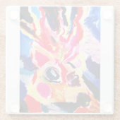 Deer winter joy glazen onderzetter (Achterkant)