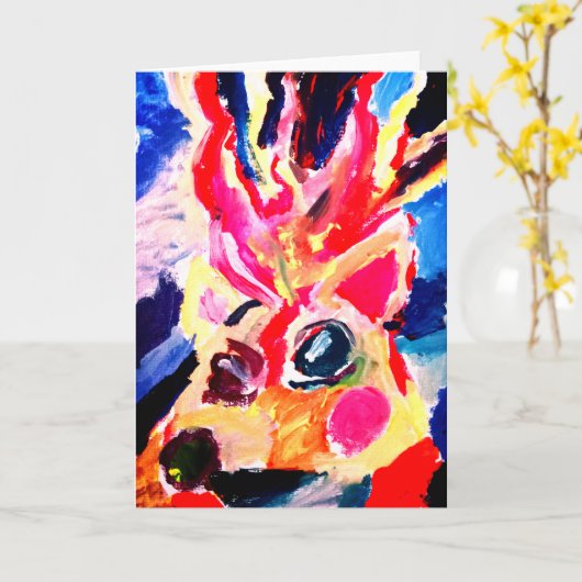 Deer winter joy kaart (Gele Bloem)