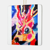 Deer winter joy keramisch ornament (Links)