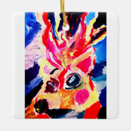 Deer winter joy keramisch ornament