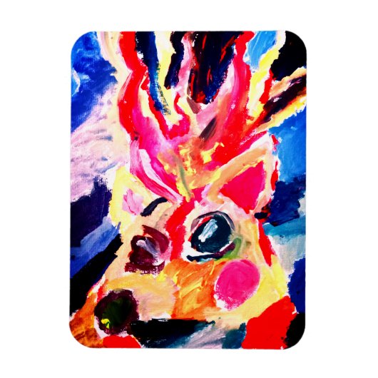 Deer winter joy magneet (Verticaal)