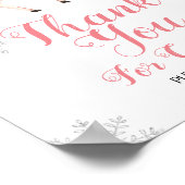 Deer Winter ONEderland Bedankt voor uw komst Poster (Hoek)