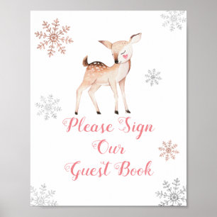 Deer Winter ONEderland Onderteken onze Gast Poster