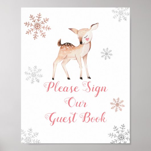 Deer Winter ONEderland Onderteken onze Gast Poster (Voorkant)