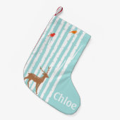 Deer Winter Wonderland Stocking Kleine Kerstsok (Voorkant (Hangend))