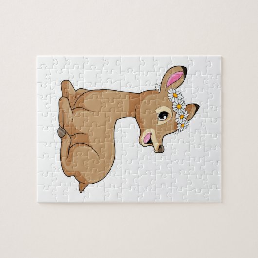 Deer with Daisy Flower Legpuzzel (Horizontaal)