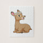 Deer with Daisy Flower Legpuzzel (Verticaal)