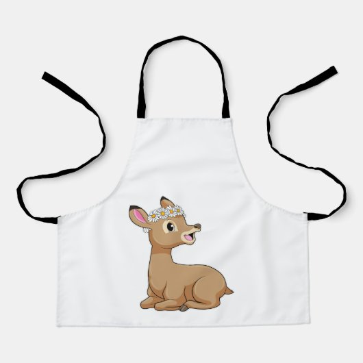 Deer with Daisy Flower Schort (Voorkant)