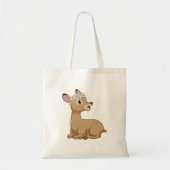 Deer with Daisy Flower Tote Bag (Voorkant)