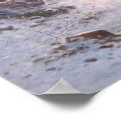 Deer with herd in de winter poster (Hoek)