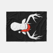 Deer With Santa Hat Christmas Pajama Hunting Gift  Fleece Deken (Voorkant (Horizontaal))