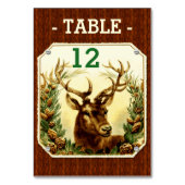 Deer with Wood Grain and Pine Cones Kaart (Voorkant)