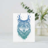 Deer wolf briefkaart (Staand voorkant)