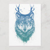 Deer wolf briefkaart (Voorkant)