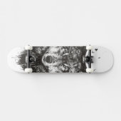 Deer wolf (zwart-wit) persoonlijk skateboard (Horizontaal)