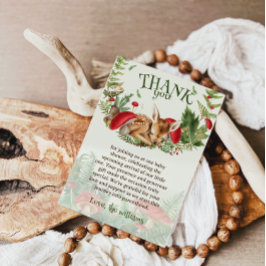 Deer Woodland Animal Baby shower Bedankkaart