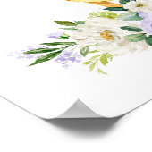 Deer, Woodland Animals, Boho, Purple Flowers Poster (Hoek)