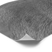 Deer Woodland Modern Portret zwart wit Poster (Hoek)