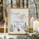 Deer woodland woud winter diaper raffinage poster