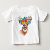 Deer World | Geboortedag - Naam en leeftijd T-shir (Voorkant)