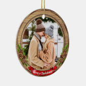 Deer Xmas Character Reindeer Animal Christmas Cer Keramisch Ornament (Rechts)