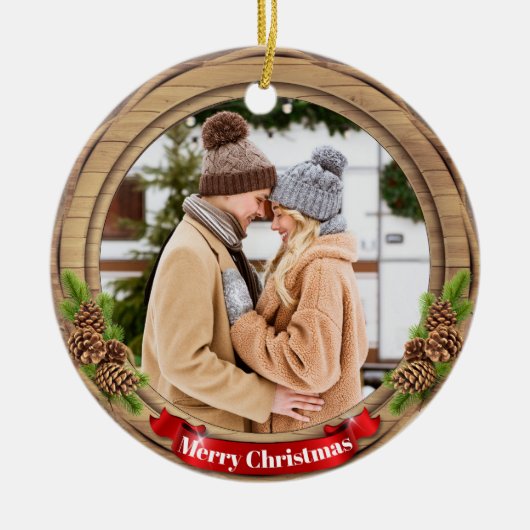 Deer Xmas Character Reindeer Animal Christmas Cer Keramisch Ornament (Voorkant)