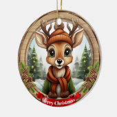 Deer Xmas Character Reindeer Animal Christmas  Cer Keramisch Ornament (Links)