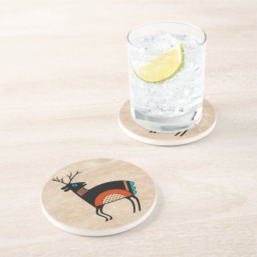 Deer Zandsteen Onderzetter (Zijkant)