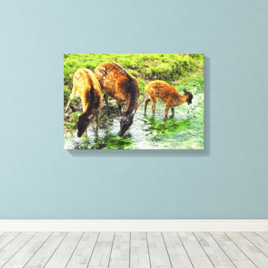 Deerdier Canvas Afdruk (Insitu (Houten vloer))