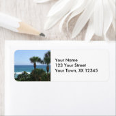 Deerfield Beach, FL Palm Trees Retouradres Label (Insitu)