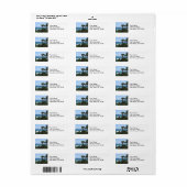 Deerfield Beach, FL Palm Trees Retouradres Label (Full Sheet)